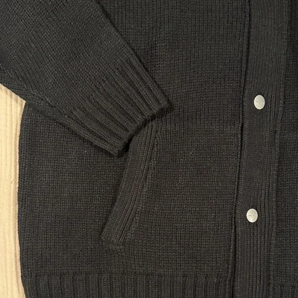Carhartt WIP Black Knit Santa Fe Cardigan Sweater XXL Brand New